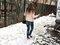 Feet - Arina A - 2017-10-24 A chilly winter day