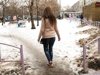 Feet - Arina A - 2017-10-24 A chilly winter day