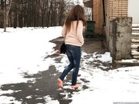 Feet - Arina A - 2017-10-24 A chilly winter day