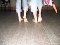 Feet - Asya + Marina - 2007-02-01 Barefoot trips to Russian towns. Yaroslavl