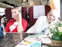 Feet - Asya + Marina - 2007-02-01 Barefoot trips to Russian towns. Yaroslavl