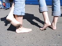 Feet - Asya + Marina - 2007-02-01 Barefoot trips to Russian towns. Yaroslavl