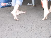 Feet - Asya + Marina - 2007-02-01 Barefoot trips to Russian towns. Yaroslavl