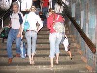 Feet - Asya + Marina - 2007-02-01 Barefoot trips to Russian towns. Yaroslavl