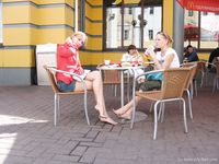 Feet - Asya + Marina - 2007-02-01 Barefoot trips to Russian towns. Yaroslavl