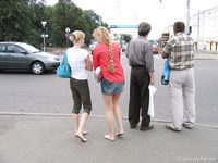 Feet - Asya + Marina - 2007-02-01 Barefoot trips to Russian towns. Yaroslavl