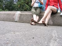 Feet - Asya + Marina - 2007-02-01 Barefoot trips to Russian towns. Yaroslavl