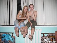 Feet - Asya + Marina - 2007-02-01 Barefoot trips to Russian towns. Yaroslavl