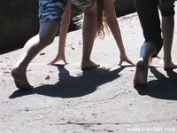 Feet - Asya + Marina - 2007-02-01 Barefoot trips to Russian towns. Yaroslavl