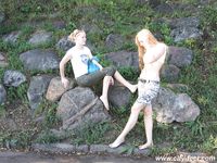 Feet - Asya + Marina - 2007-02-01 Barefoot trips to Russian towns. Yaroslavl