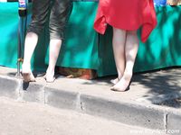 Feet - Asya + Marina - 2007-02-01 Barefoot trips to Russian towns. Yaroslavl