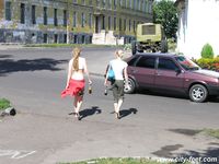 Feet - Asya + Marina - 2007-02-01 Barefoot trips to Russian towns. Yaroslavl