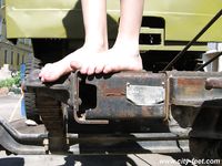 Feet - Asya + Marina - 2007-02-01 Barefoot trips to Russian towns. Yaroslavl