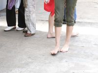 Feet - Asya + Marina - 2007-02-01 Barefoot trips to Russian towns. Yaroslavl