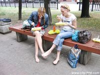 Feet - Asya + Marina - 2007-02-01 Barefoot trips to Russian towns. Yaroslavl