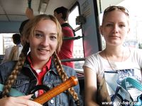 Feet - Asya + Marina - 2007-02-01 Barefoot trips to Russian towns. Yaroslavl