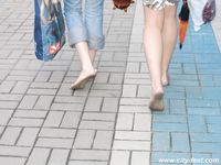 Feet - Asya + Marina - 2007-02-01 Barefoot trips to Russian towns. Yaroslavl