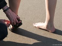 Feet - Asya - 2006-04-09 Romantic barefoot walk with a boyfriend