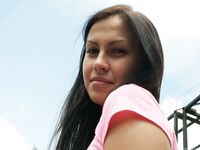 Feet - Daria F - 2013-11-22 Slender beauty in shorts