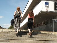 Feet - Daria G + Unknown ginger beauty - 2014-09-18 Barefoot beauty with her friend