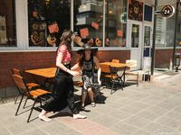 Feet - Daria G + Unknown ginger beauty - 2014-09-18 Barefoot beauty with her friend