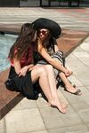 Feet - Daria G + Unknown ginger beauty - 2014-09-18 Barefoot beauty with her friend