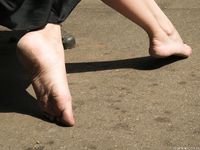 Feet - Daria G + Unknown ginger beauty - 2014-09-18 Barefoot beauty with her friend