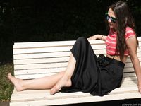 Feet - Daria G + Unknown ginger beauty - 2014-09-18 Barefoot beauty with her friend