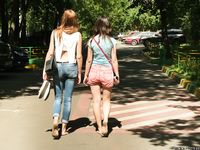 Feet - Daria G + Unknown ginger beauty - 2017-09-01 Two barefoot friends