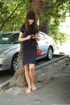 Feet - Dina B - 2014-10-24 Brunette in a business dress