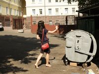 Feet - Dina B - 2014-10-24 Brunette in a business dress