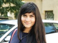 Feet - Dina B - 2014-10-24 Brunette in a business dress