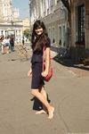 Feet - Dina B - 2014-10-24 Brunette in a business dress