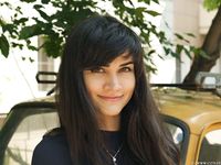 Feet - Dina B - 2014-10-24 Brunette in a business dress