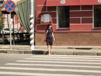 Feet - Dina B - 2014-10-24 Brunette in a business dress