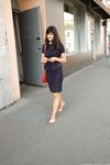 Feet - Dina B - 2014-10-24 Brunette in a business dress