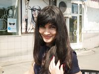 Feet - Dina B - 2014-10-24 Brunette in a business dress