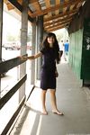 Feet - Dina B - 2014-10-24 Brunette in a business dress