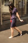 Feet - Dina B - 2014-10-24 Brunette in a business dress