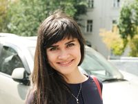 Feet - Dina B - 2014-10-24 Brunette in a business dress