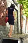 Feet - Dina B - 2014-10-24 Brunette in a business dress