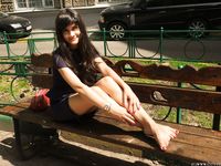 Feet - Dina B - 2014-10-24 Brunette in a business dress