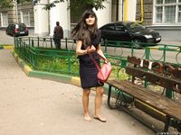 Feet - Dina B - 2014-10-24 Brunette in a business dress