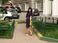 Feet - Dina B - 2014-10-24 Brunette in a business dress