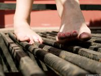 Feet - Ekaterina - 2012-05-21 Blonde in blue dress