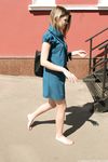 Feet - Ekaterina - 2012-05-21 Blonde in blue dress