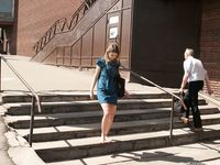 Feet - Ekaterina - 2012-05-21 Blonde in blue dress