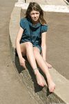 Feet - Ekaterina - 2012-05-21 Blonde in blue dress