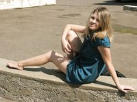 Feet - Ekaterina - 2012-05-21 Blonde in blue dress