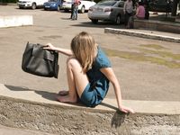 Feet - Ekaterina - 2012-05-21 Blonde in blue dress